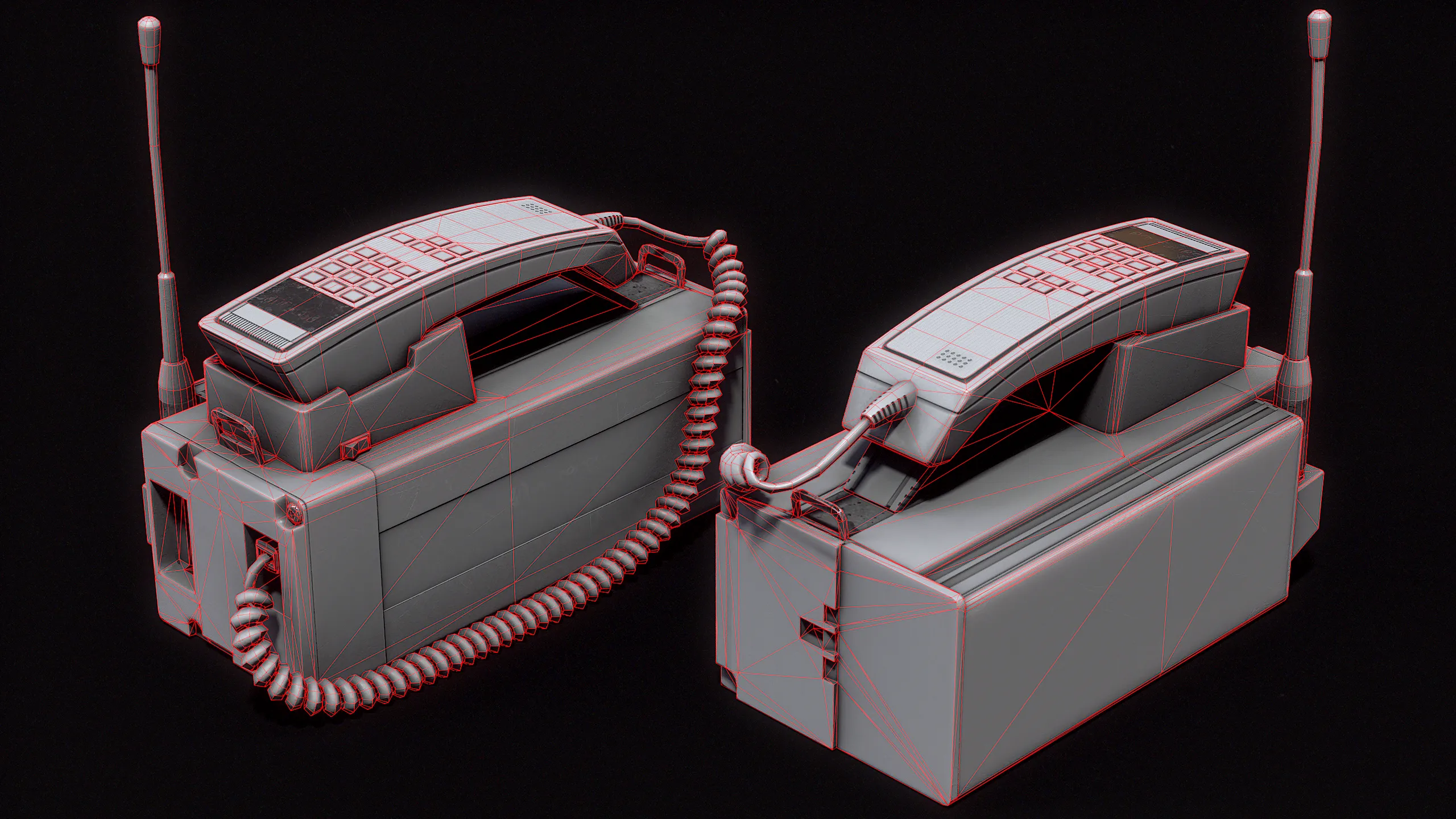 Bake setup with wireframe